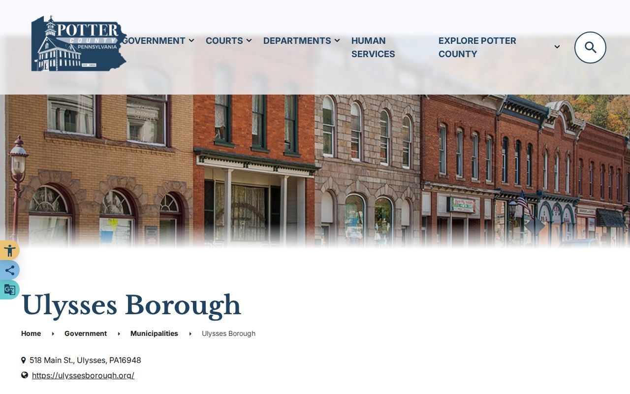 Ulysses Borough contact source for Ulysses arrest records follow-up